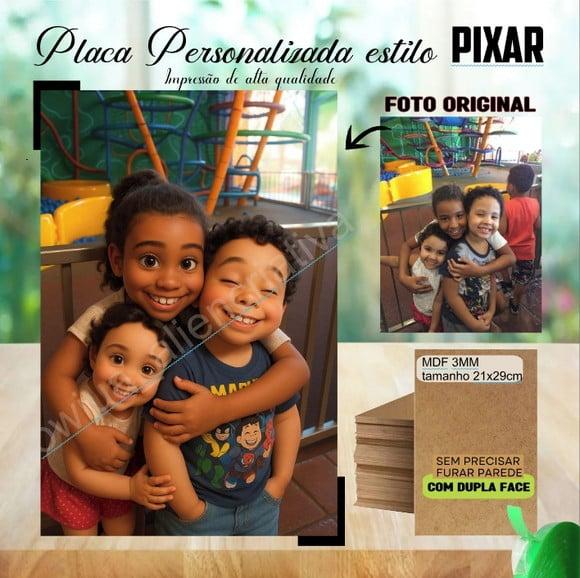 Placa Personalizada (estilo Pixar)