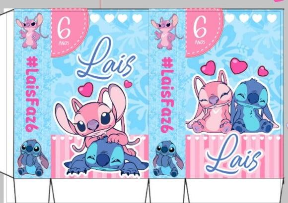 Sacolinha Stitch e Angel