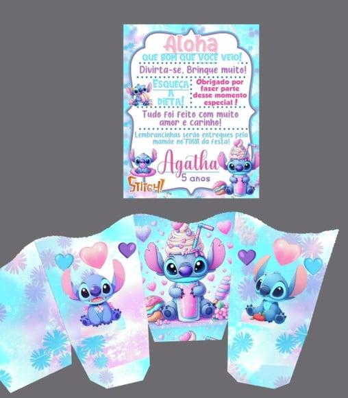 Centro de Mesa Recado Stich Candy