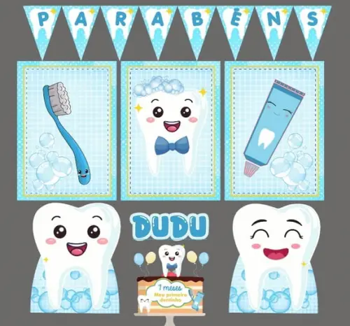 Kit Festa Só Um Bolinho Meu Primeiro Dentinho