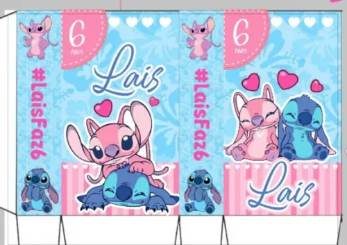 Sacolinha Stitch e Angel