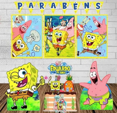 Kit Festa Só Um Bolinho Bob Sponja