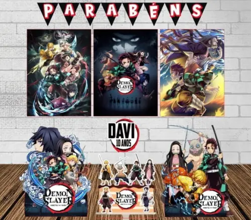 Kit Festa Só Um Bolinho Demon Slayers Kimetso no Yaba
