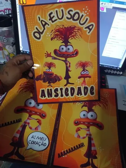 Kit Posteres Ansiedade (divertidamente 2)