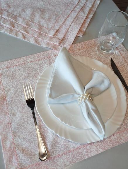 Jogo Americano Floral Rosa (peça)