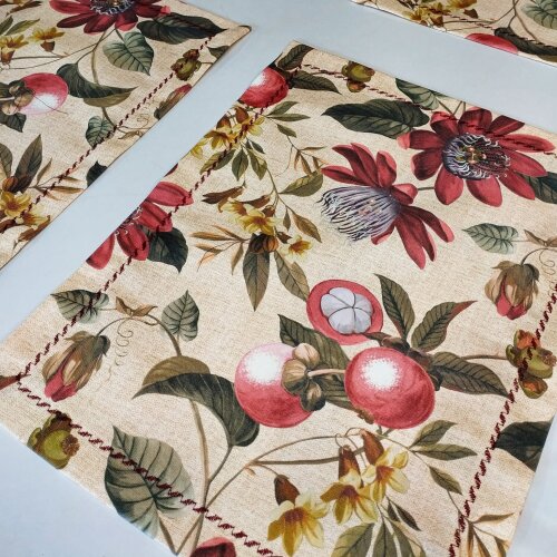 kit Jogo Americano floral impermeável (4 peças)