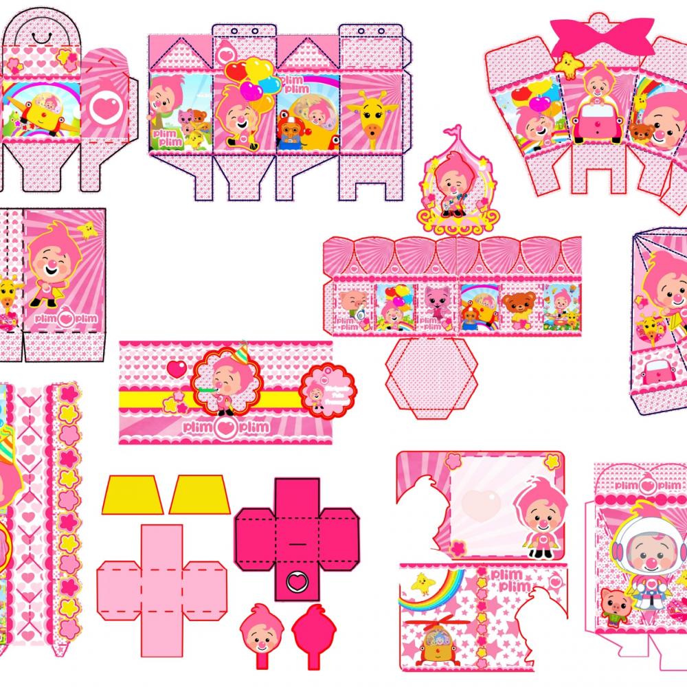 Arquivo de Corte Plim Plim Rosa (compre 1 Leve+5