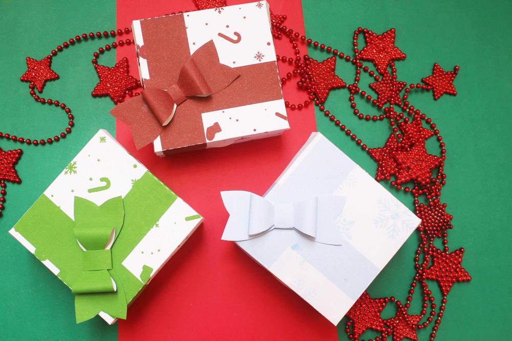 Arquivo de Corte Caixinha Quadrada Natal 2 (compre 1 Leve+5
