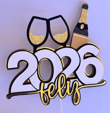 Arquivo de Corte Topo de Bolo 2026 (compre 1 Lev+5