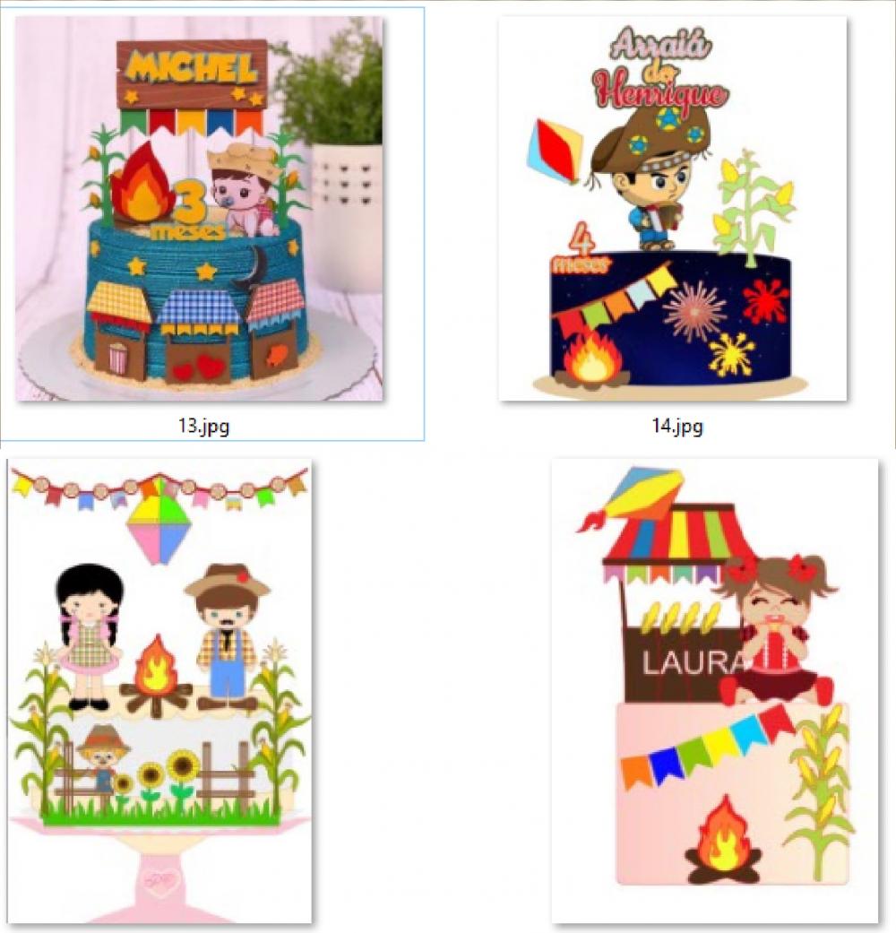 Arquivo de Corte 18 Topos Festa Junina (compre 1 Lev+5