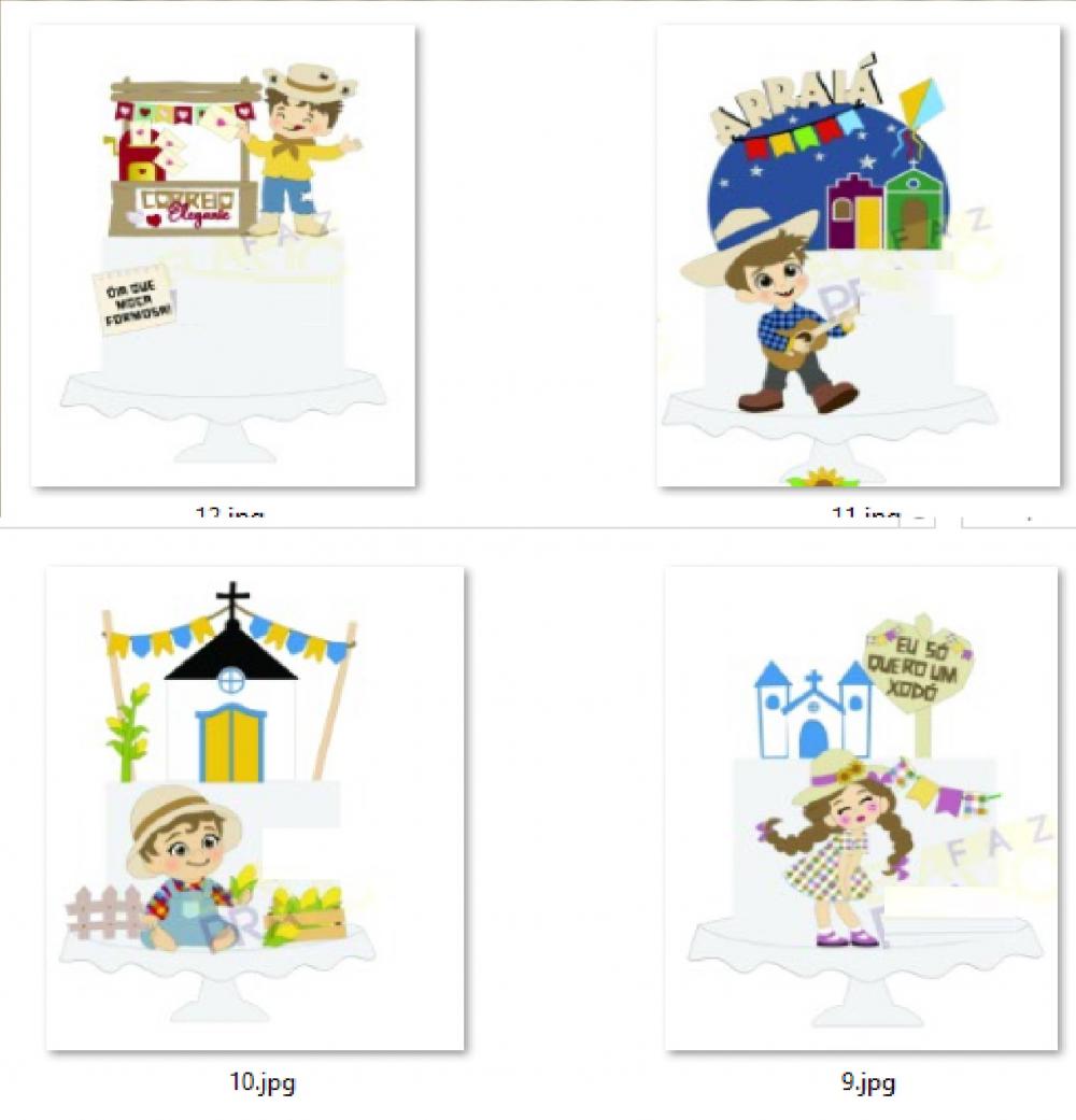 Arquivo de Corte 18 Topos Festa Junina (compre 1 Lev+5