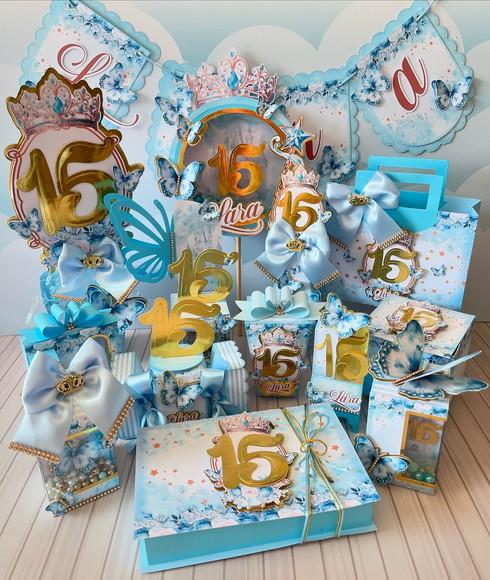 Arquivo de Corte 15 Anos Azul Claro ( Compre 1 e Lev+10