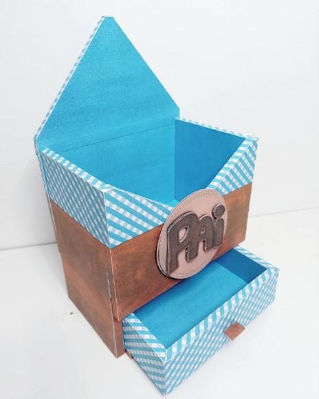 Arquivo de Corte Baú Deslizante e Cardbox Dia dos Pais