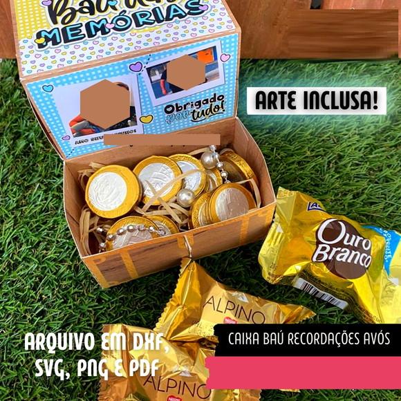 Arquivo de Corte Baú Recordação Avós ( Compre 1 Leve+10