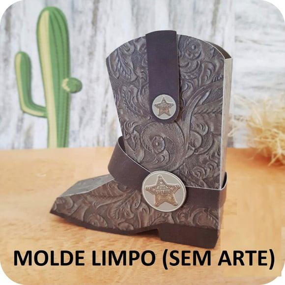 Arquivo de Corte Bota e Chapéu de Cowboy (compre 1 Leve+10