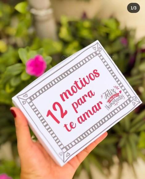 Arquivo de Corte Caixa 12 Motivos para Te Amar ( Leia a Decr