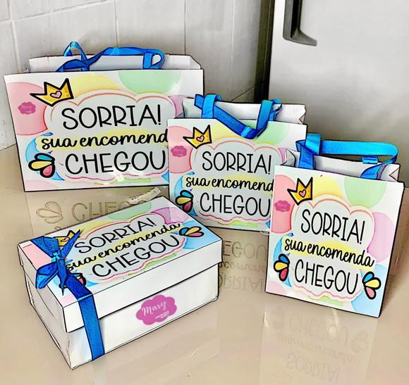 Arquivo de Corte Caixa e Sacola Entrega Sorria (compre 1 Lv+
