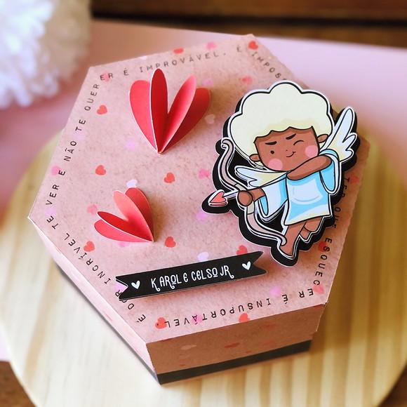Arquivo de Corte Caixa Explosão Cupido (compre 1 Leve+11