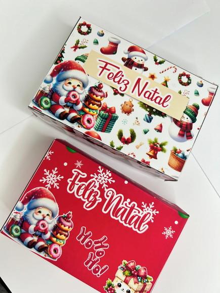 Arquivo de Corte Caixa Natal 4 Donuts (compre 1 Leve+10