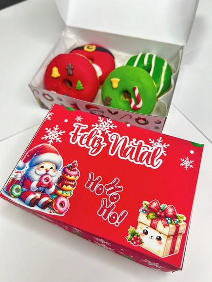 Arquivo de Corte Caixa Natal 4 Donuts (compre 1 Leve+10