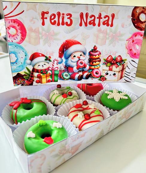 Arquivo de Corte Caixa Natal 6 Donuts (compre 1 Leve+10
