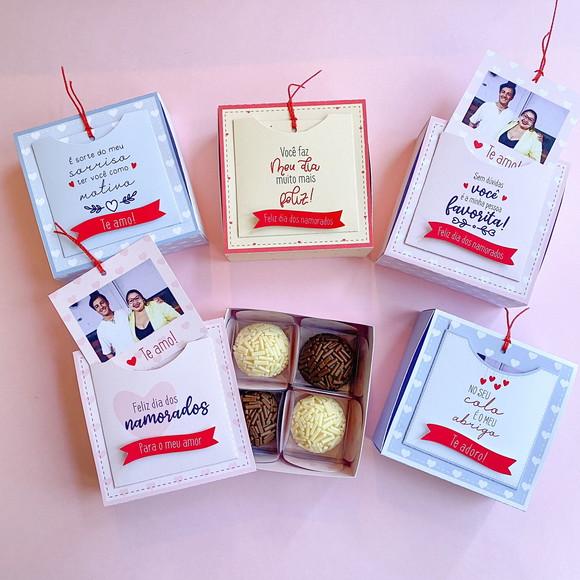 Arquivo de Corte Caixa para Doce com Foto Namorados ( compre 1 lv