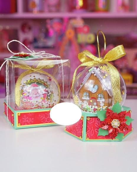 Arquivo de Corte Caixa para Esfera Natal 9 (compre 1 Lev+11