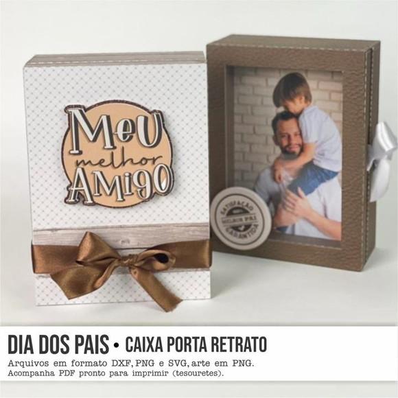 Arquivo de Corte Caixa Porta Retrato Pais 2 (compre 1 Lv+11