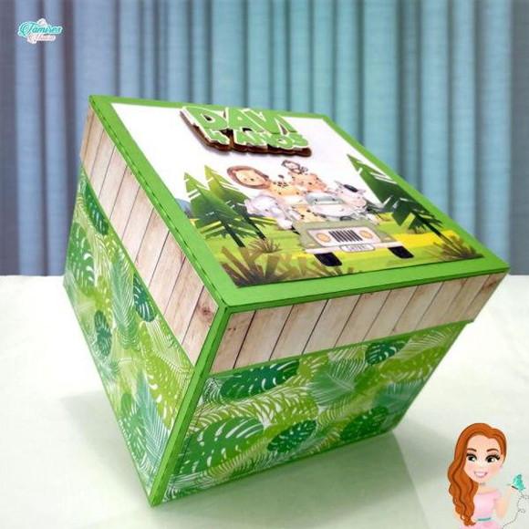 arquivo de corte caixa surpresa safari (compre 1 Leve+5