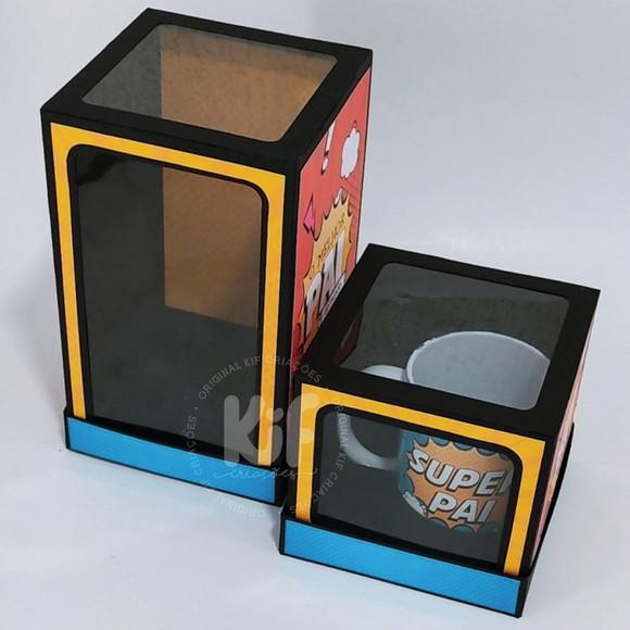 Arquivo de Corte Caixas Caneca Super Pai 2 ( Leia a Descriçã