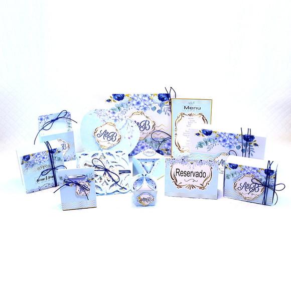 arquivo de corte casamento floral azul 2 ( LEIA A DESCRIÇÃO)