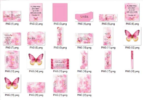 Arquivo de Corte Cesta Dia das Mulheres Rosa (compre 1 Lv+11