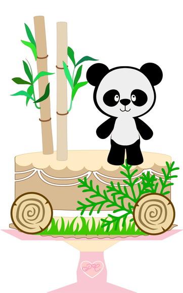Arquivo de Corte Combo 19 Topos de Bolo Panda(compre 1 Lv+11
