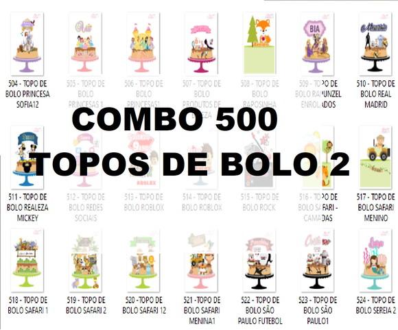Arquivo de Corte Combo 500 Topos de Bolo 2 (compre 1 Leve+11