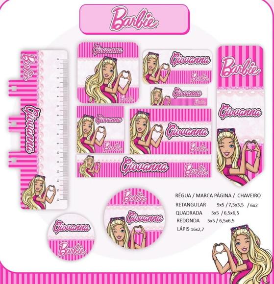 Arquivo de Corte Etiqueta Escolar Barbie (compre 1 e Leve+10