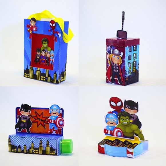 Arquivo de Corte Heróis Cute 100 (compre 1 Leve+11