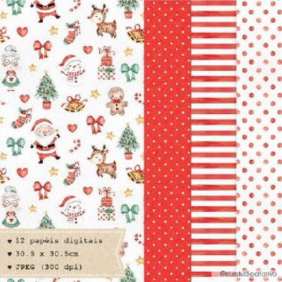 Arquivo de Corte Kit Digital Doce Natal ( Compre 1 Leve+10