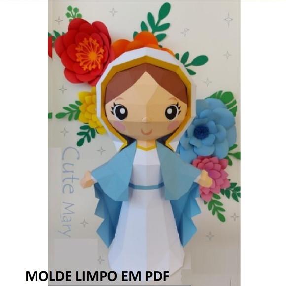 Arquivo de Corte Low Poly Nossa Senhora (compre 1 Lv+5