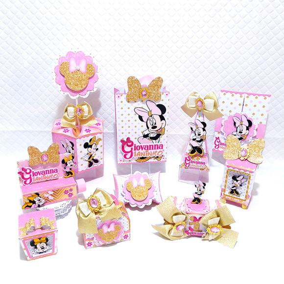 Arquivo de Corte Minnie Rosa Dourado 7 ( Compre 1 Leve+10
