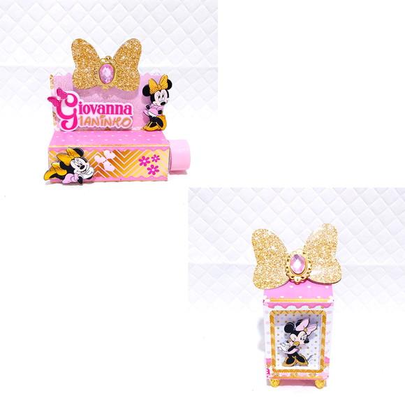 Arquivo de Corte Minnie Rosa Dourado 7 ( Compre 1 Leve+10