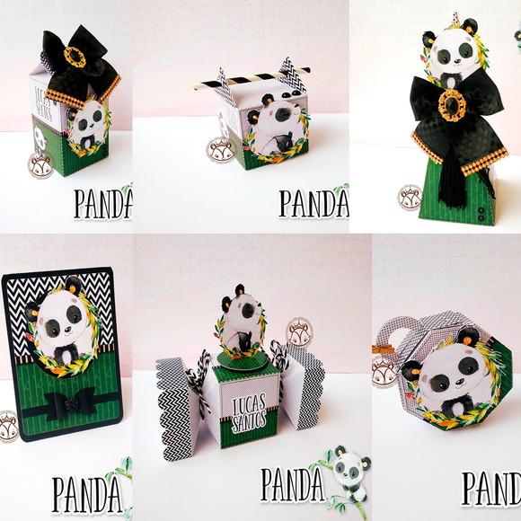 arquivo de corte panda menino (