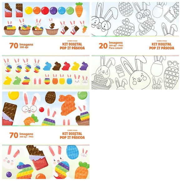 Arquivo de Corte Páscoa Pop It -4 ( Compre 1 Leve +11
