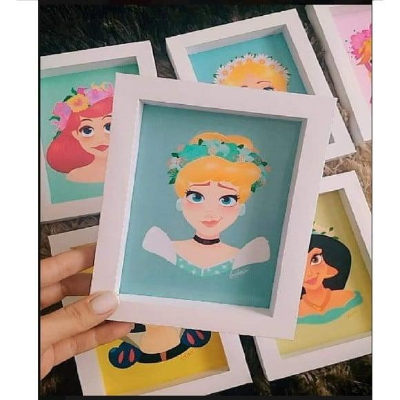 Arquivo de Corte Quadro Princesas Disney (compre 1 e Leve+5
