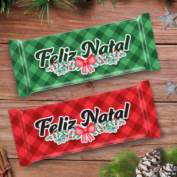 Arquivo de Corte Rotulo Kitkat e Barra de Chocolate Natal