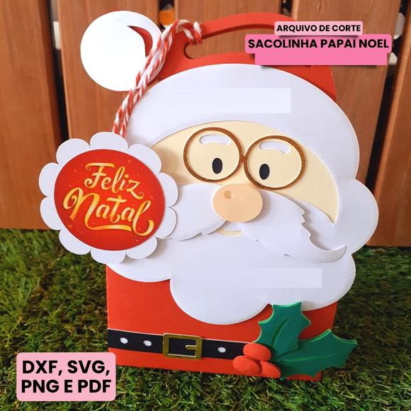 Arquivo de Corte Sacolinha Papai Noel 2 ( Compre 1 Leve +10