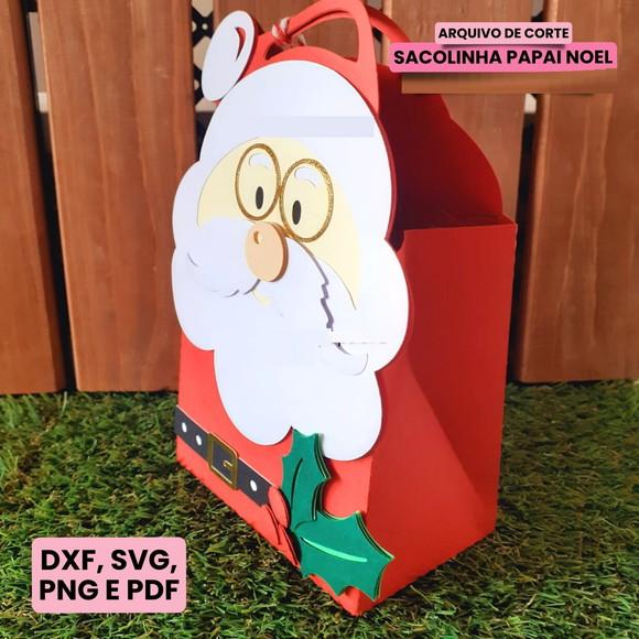 Arquivo de Corte Sacolinha Papai Noel 2 ( Compre 1 Leve +10