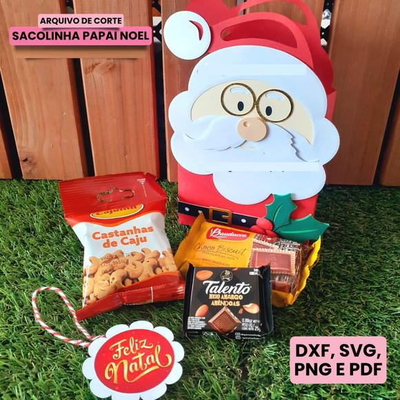 Arquivo de Corte Sacolinha Papai Noel 2 ( Compre 1 Leve +10