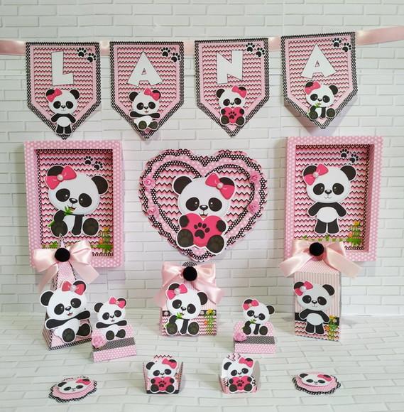 Arquivo de Corte Só Um Bolinho Panda Rosa (compre 1 Leve+5
