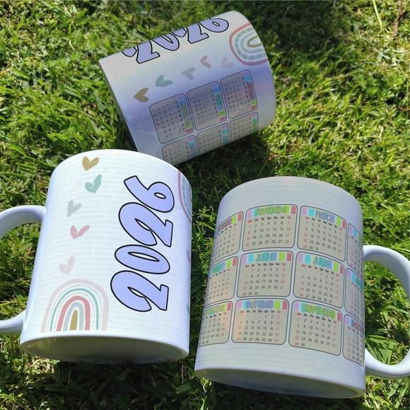 Arquivo de Corte Sublimação Calendário Caneca (compre 1lv+11