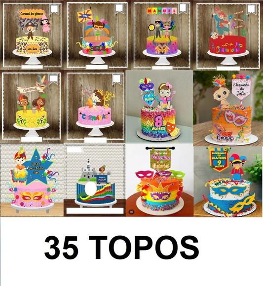 Arquivo de Corte Topo de Bolo Carnaval (compre 1 Leve+5